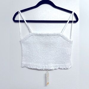 BNWT C&C California Linen Crop Top WH